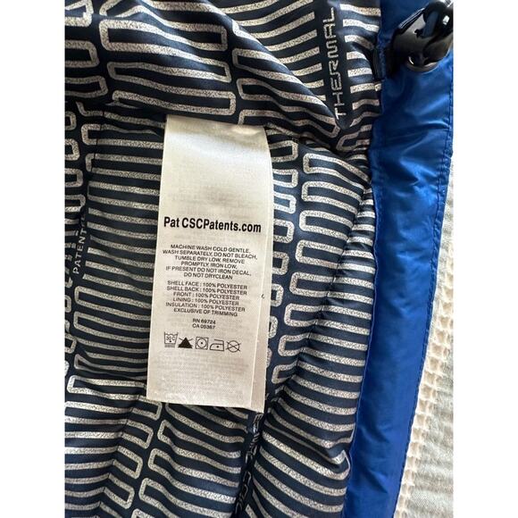 Columbia Men's Thermal Coil Hooded Jacket Coat Blue Medium - Picture 6 of 6